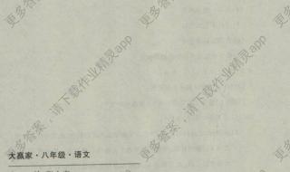 八年级下册语文期末